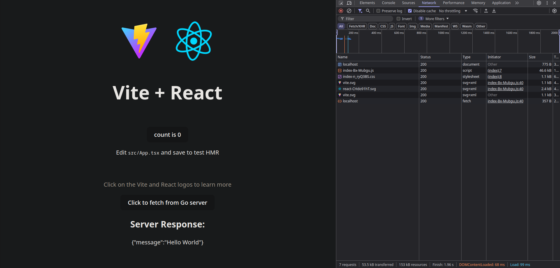 React